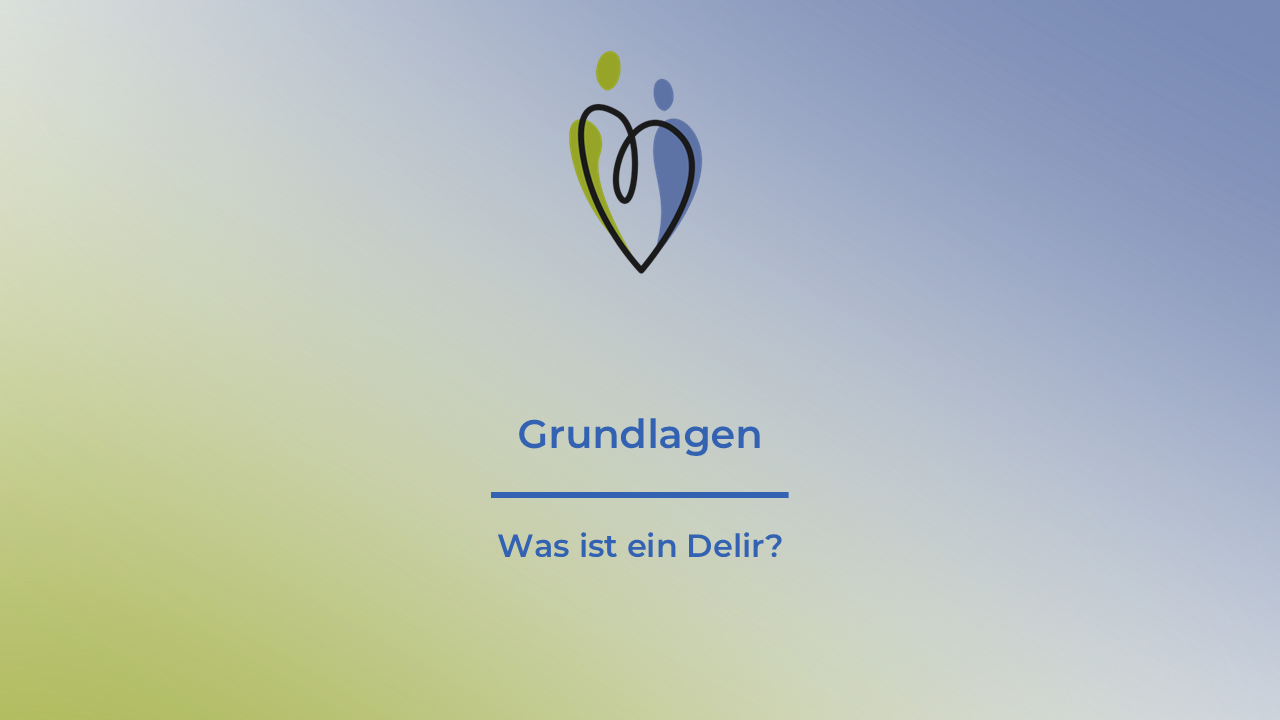 grünblauer Pflangl-Hintergrund mit Plangl-Logo und der Aufschrift: Grundlagen - Was ist ein Delir?