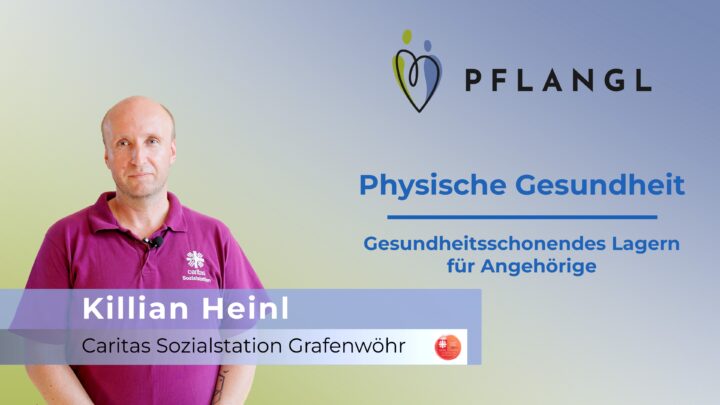 Hier zeigt ein Video die gesundheitsschonende Lagerung für pflegende Angehörige am Beispiel der 30-Grad-Lagerung.